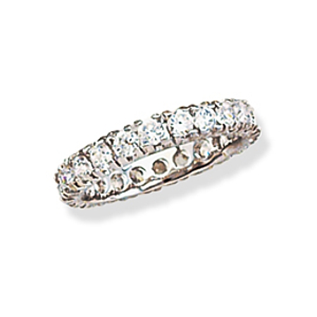 Claw-set Eternity Band Cubic Zirconia - Click Image to Close